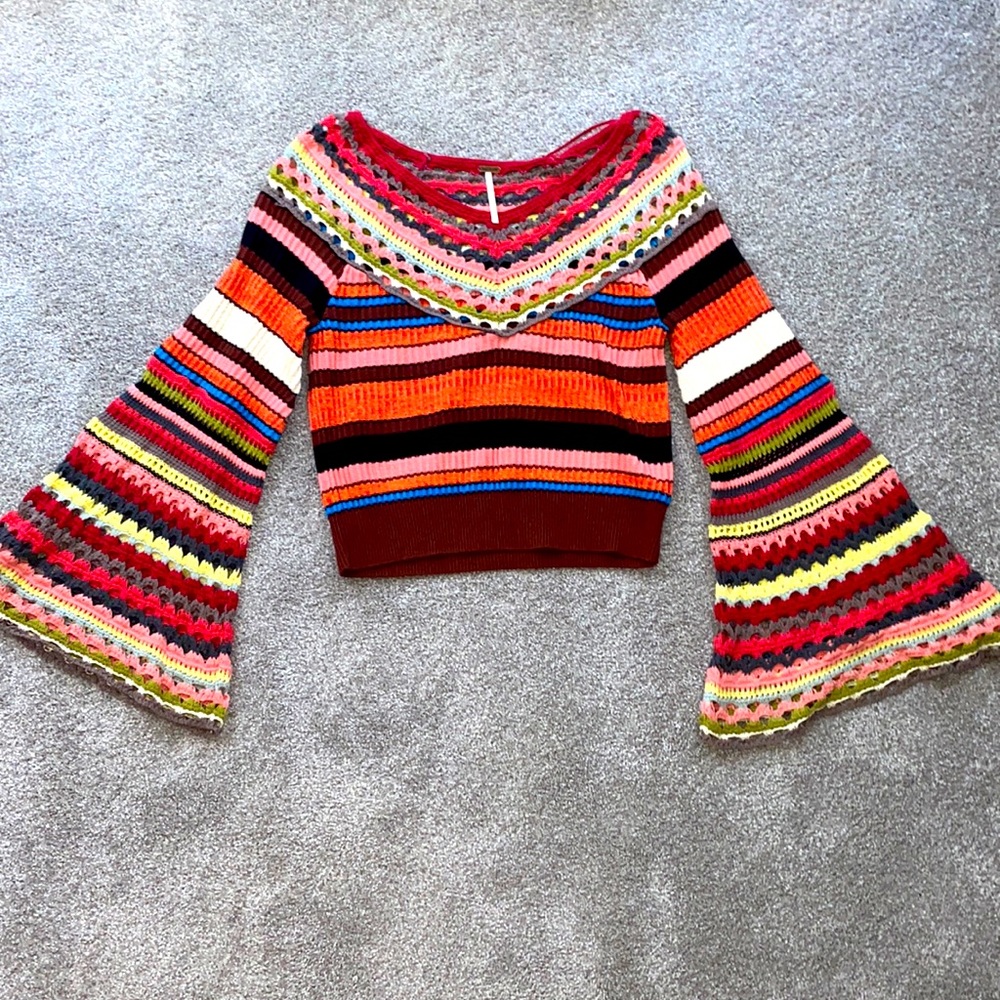 Rare Free People Crochet Top